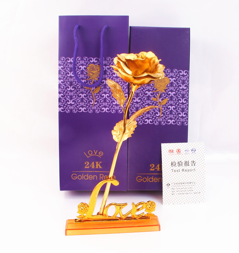 Hoa Hồng mạ vàng 24k
