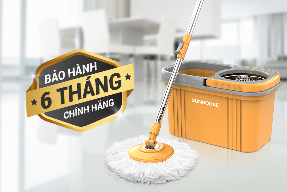 Bộ lau nhà xoay 360 độ SUNHOUSE KS-CL350PO - Bảo hành 6 tháng