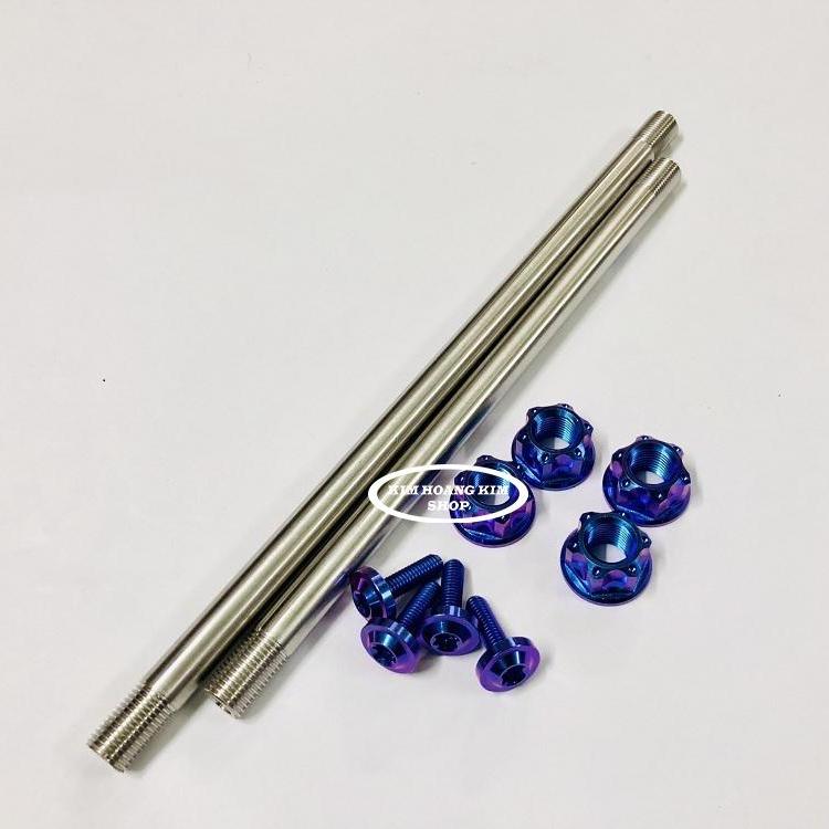 Cặp cốt inox 304 full ốc titan gr5 gắn raider