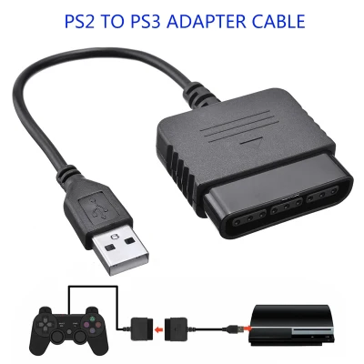 USB Adapter Converter Cable Game Adapter Cable Controller Game Console/PC/Laptop Cord For PS2 to For PS3 Video Game Accessorries