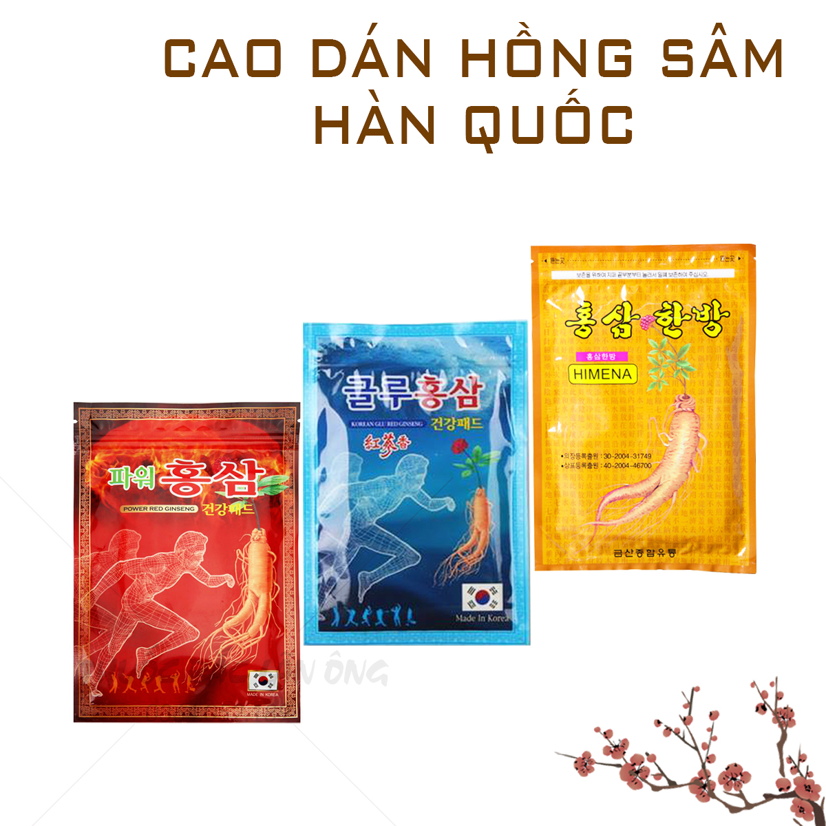 Cao dán hồng sâm Hàn Quốc