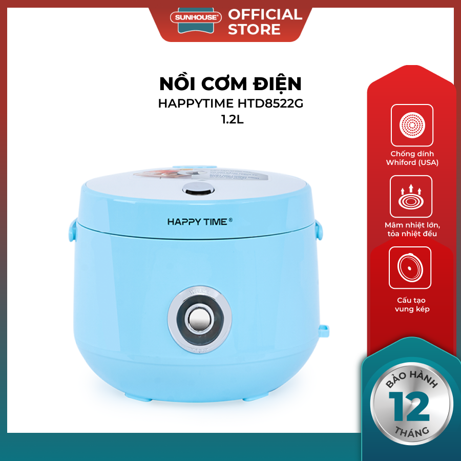 Nồi cơm điện 1,2 lít Sunhouse Happy Time…