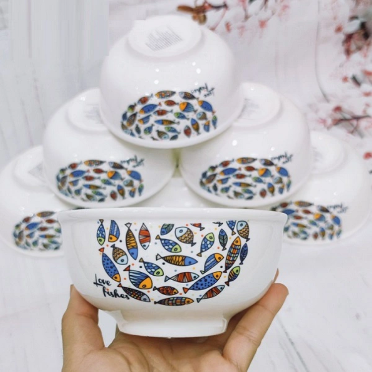 Bộ chén sứ cao cấp hình cá - chén sứ