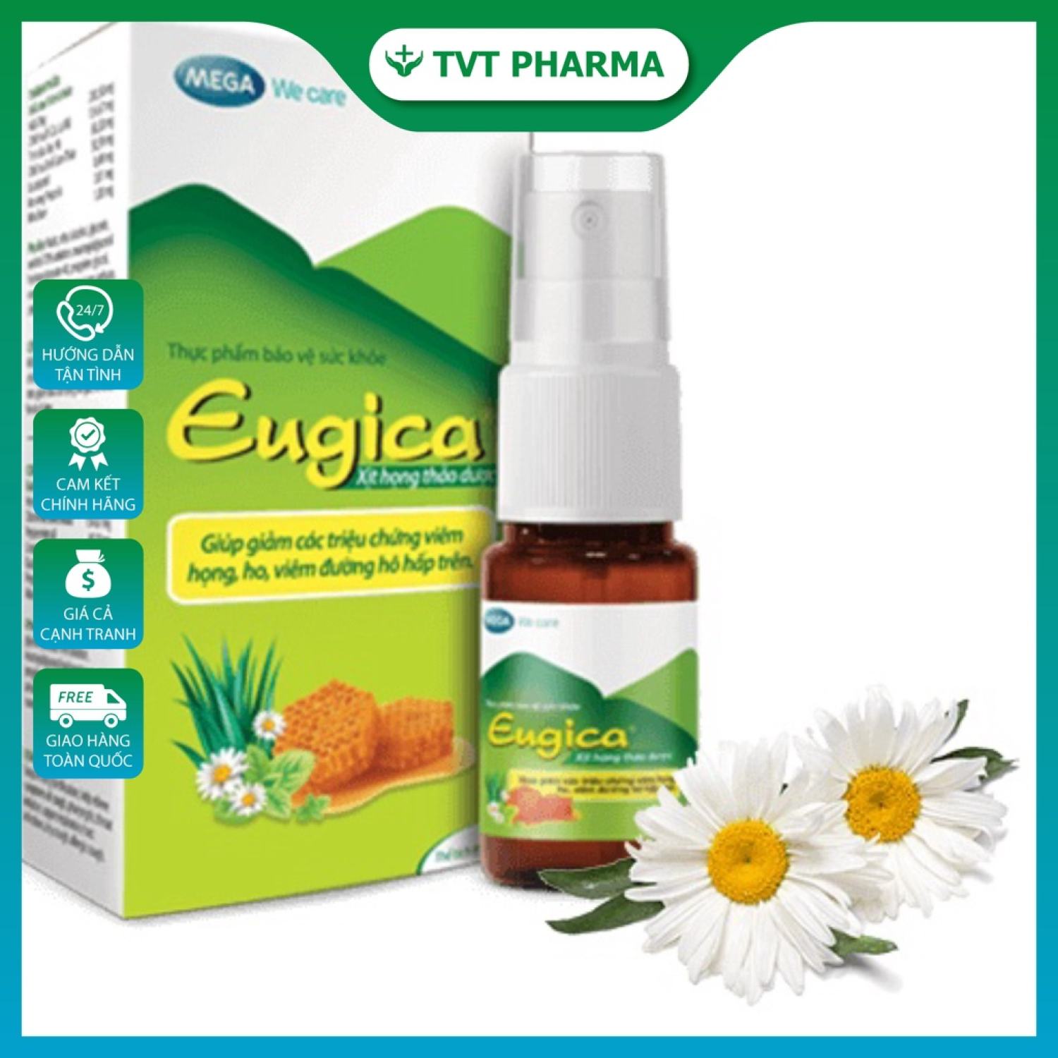 [ CHÍNH HÃNG ] Xịt Họng Eugica Mega We Care Thảo dượᴄ 10Ml