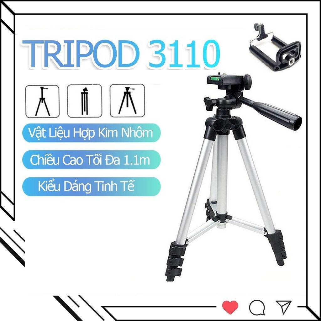 Usa giá đỡ điện thoại quay tiktok chân máy ảnh, monopod, tripod, chân máy ảnh và điện thoại tripod 3110 quay phim mọi lúc bảo hành 12 tháng
