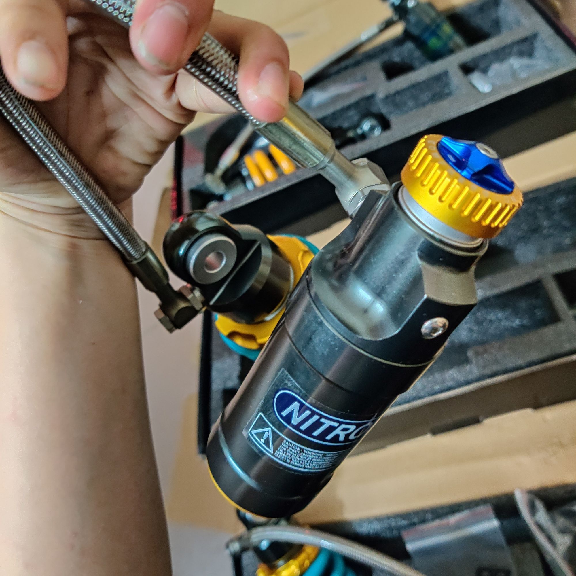 [HCM]phuộc ex nhỏ ex150 ex135 nitron ohlins xoay 360 ( mẫu 2021)