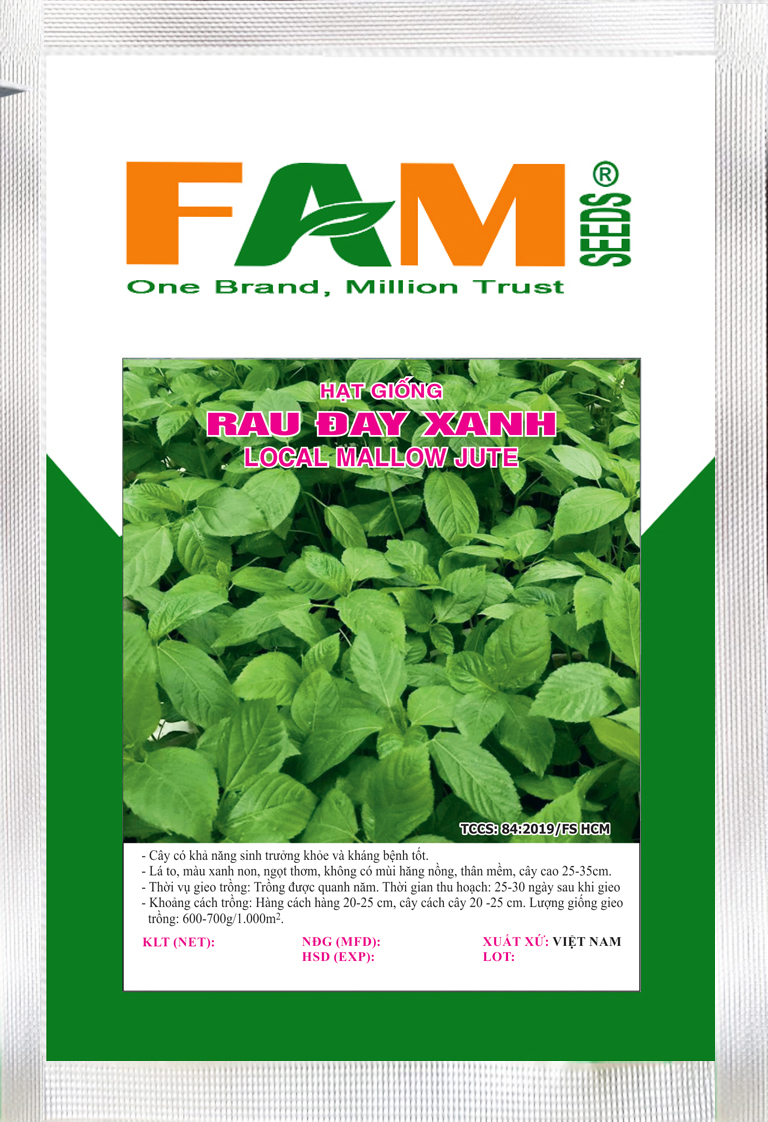 Hạt giống rau đay xanh - gói 20gr