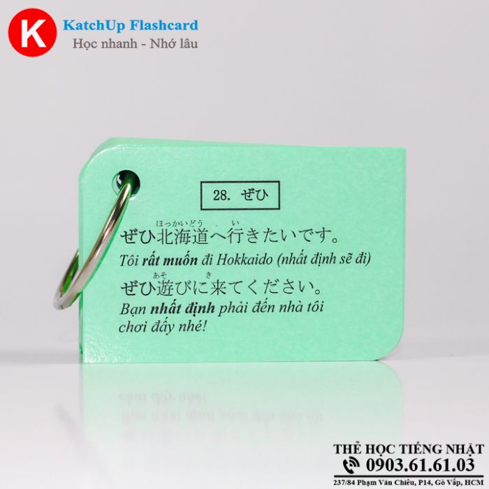 [HCM] Bộ Flashcard Tiếng Nhật Ngữ Pháp N5,4