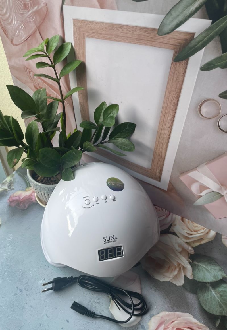 (Tặng kèm dũa móng mini) Máy Hơ Gel Sun 5 Tem Xanh UV/LED,