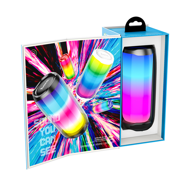 Loa hoco HC8 Bluetooth không dây phát sáng đèn  LED 360