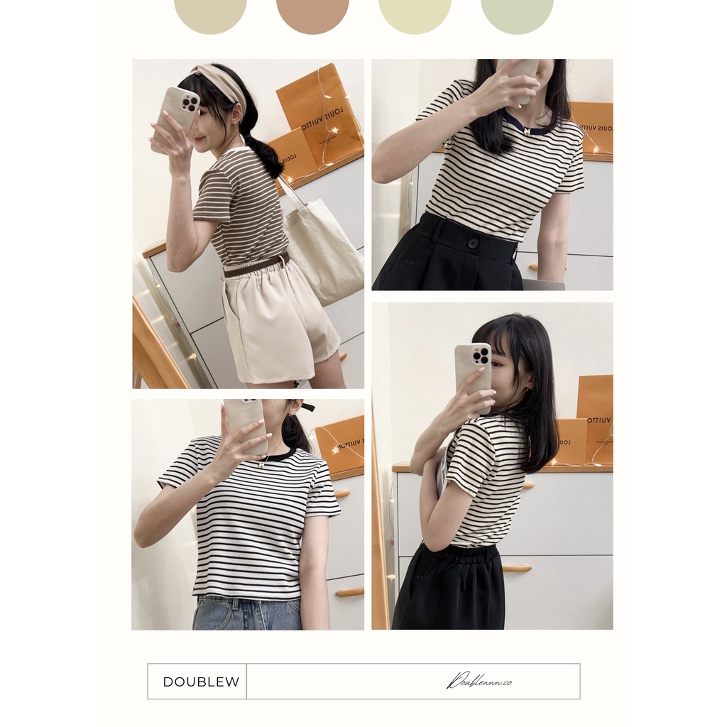 Áo thun kẻ sọc nữ thời trang style hàn, xịn