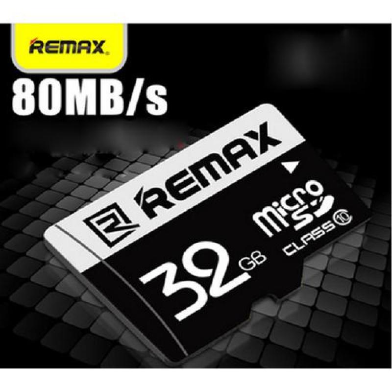 Thẻ nhớ 32G Remax Class 10 tốc độ 80MB/s chuyên dụng cho các dòng điện thoại / camera hành trình / camera IP BẢO HÀNH 5 NĂM