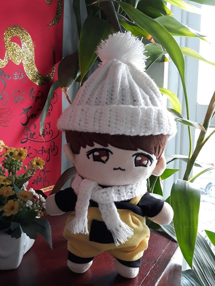 Set mũ len khăn outfit doll 20 kpop
