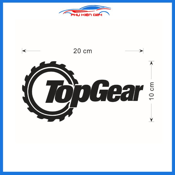 Nhãn dán xe TopGear thể thao trang trí ô tô