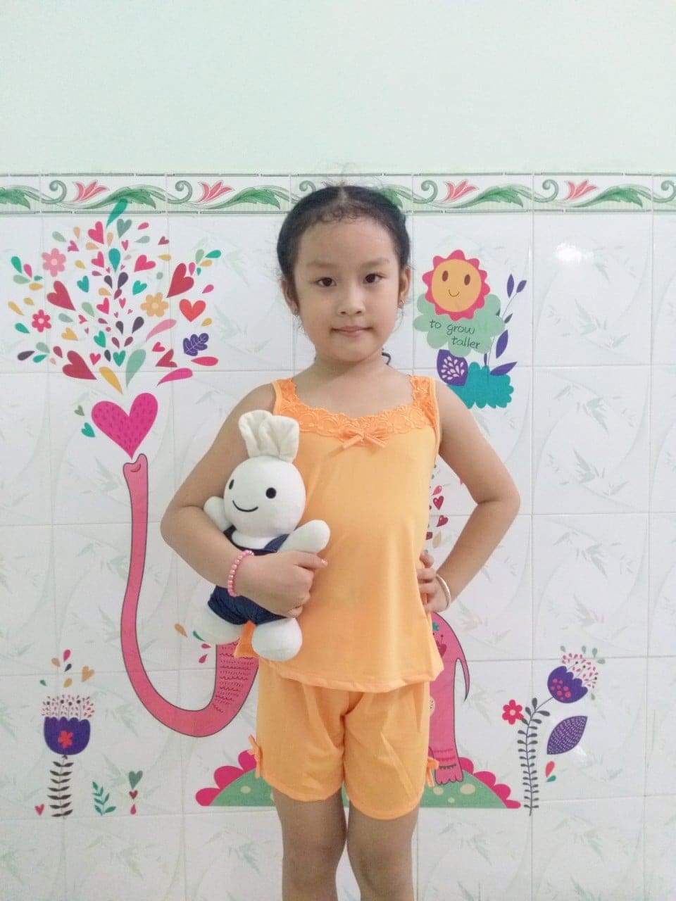 Đồ Bộ thun lạnh cho bé gái từ 16-22kg cực thoải mái và mát mẻ cho mùa hè