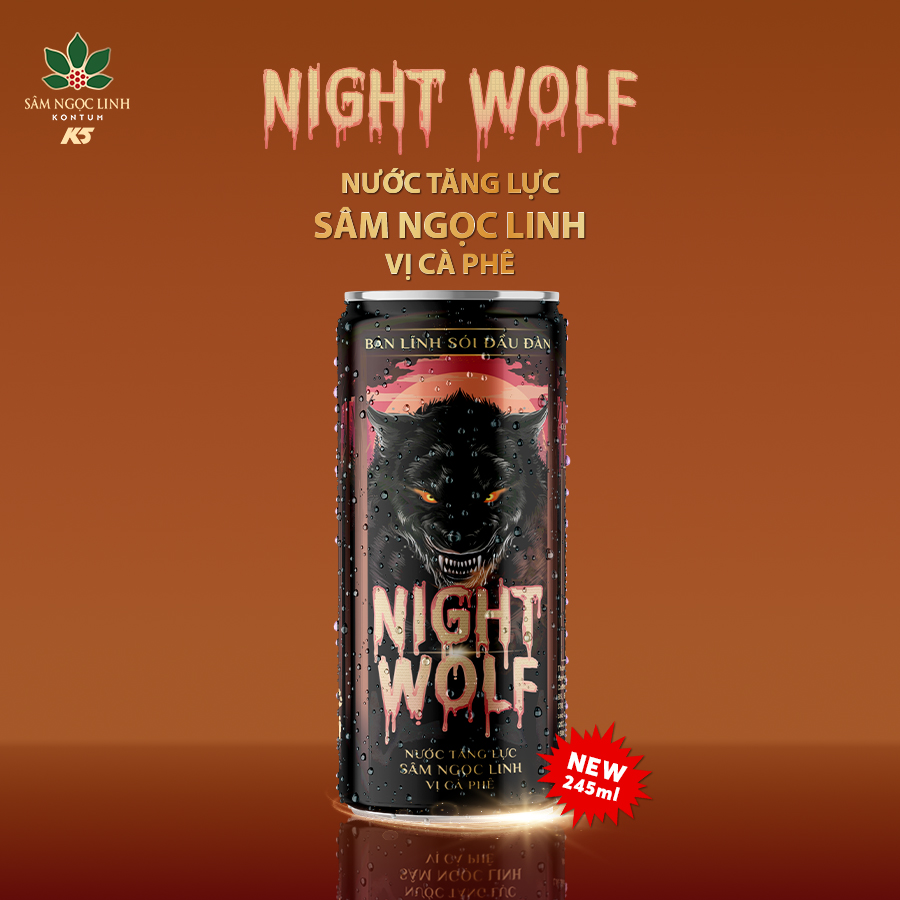 Nước Tăng Lực Night Wolf Vị Cà Phê Lon lẻ 245Ml
