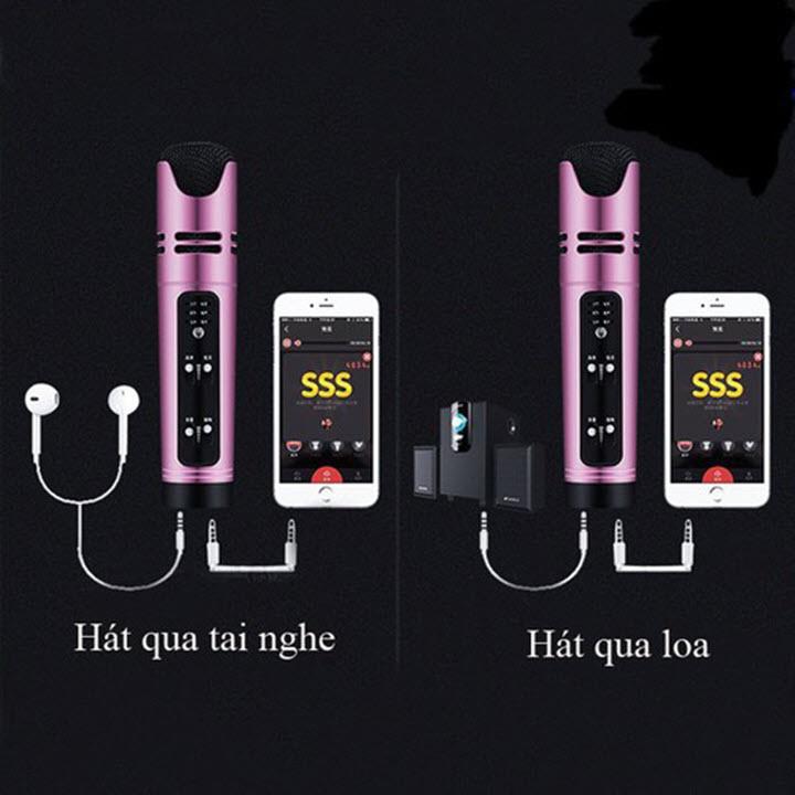 Mic thu âm live stream c16 bảo hành 6 tháng đổi mới