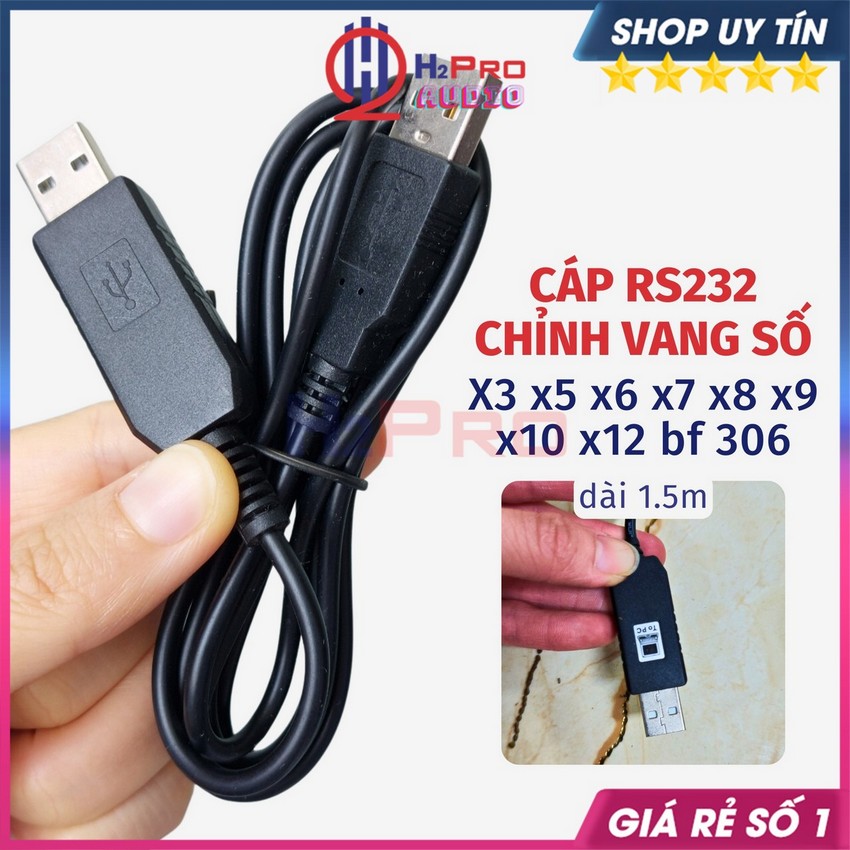 Dây Chỉnh Vang Số Rs232 Dài 1.5M, Dây Kết Nối Vang Số X3 X5 X6 X7 X8 X9 X10 X12 Bf 306 Với Máy Tính Laptop – H2Pro Audio