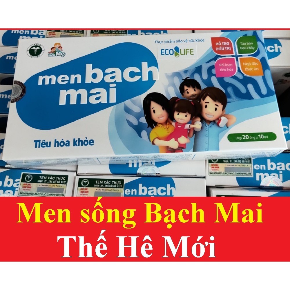 Men sống bạch mai thế hệ mới (dùng cho trẻ táo bón,tiêu chảy,kém ăn chậm lớn,men PLUS GOLD NEW ăn ngon vi sinh)