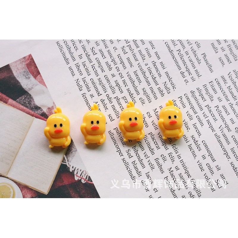 Charm slime/ dụng cụ charm trang trí hình 01 con vịt vàng - gà con 3d - 01 cái