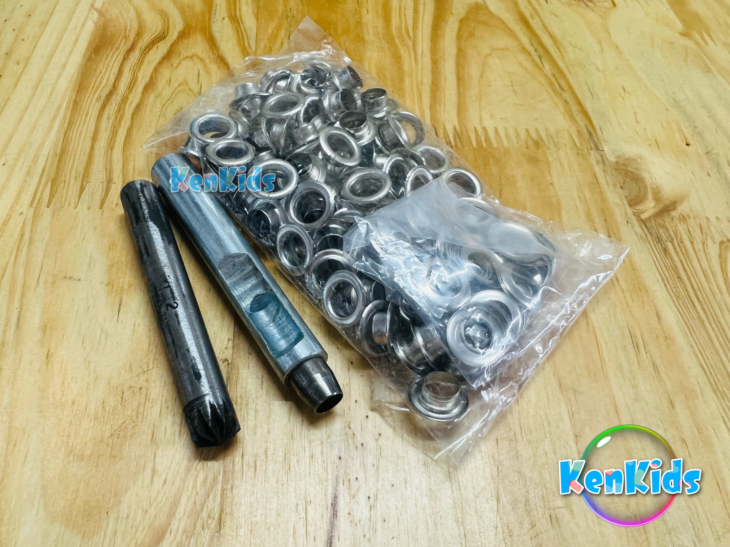 Bộ 3 dụng cụ TÁN CHẺ đục khoen đóng khoen ore dùng cho tấm bạt , da, vải , giấy …