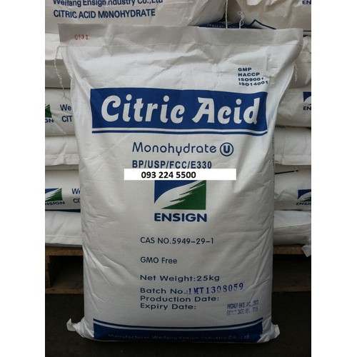 1kg  ACID CITRIC MONOHYDRATE MONOHYDRATE C6H8O7.H2O BỘT CHANH, BỘT CHUA