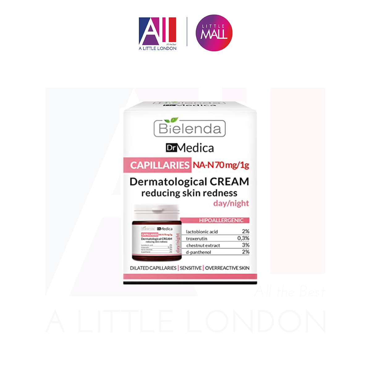 Kem dưỡng phục hồi Bielenda Dr Medica Capillaries Dermatological Face Cream Reducing Skin Redness (Bill Anh)