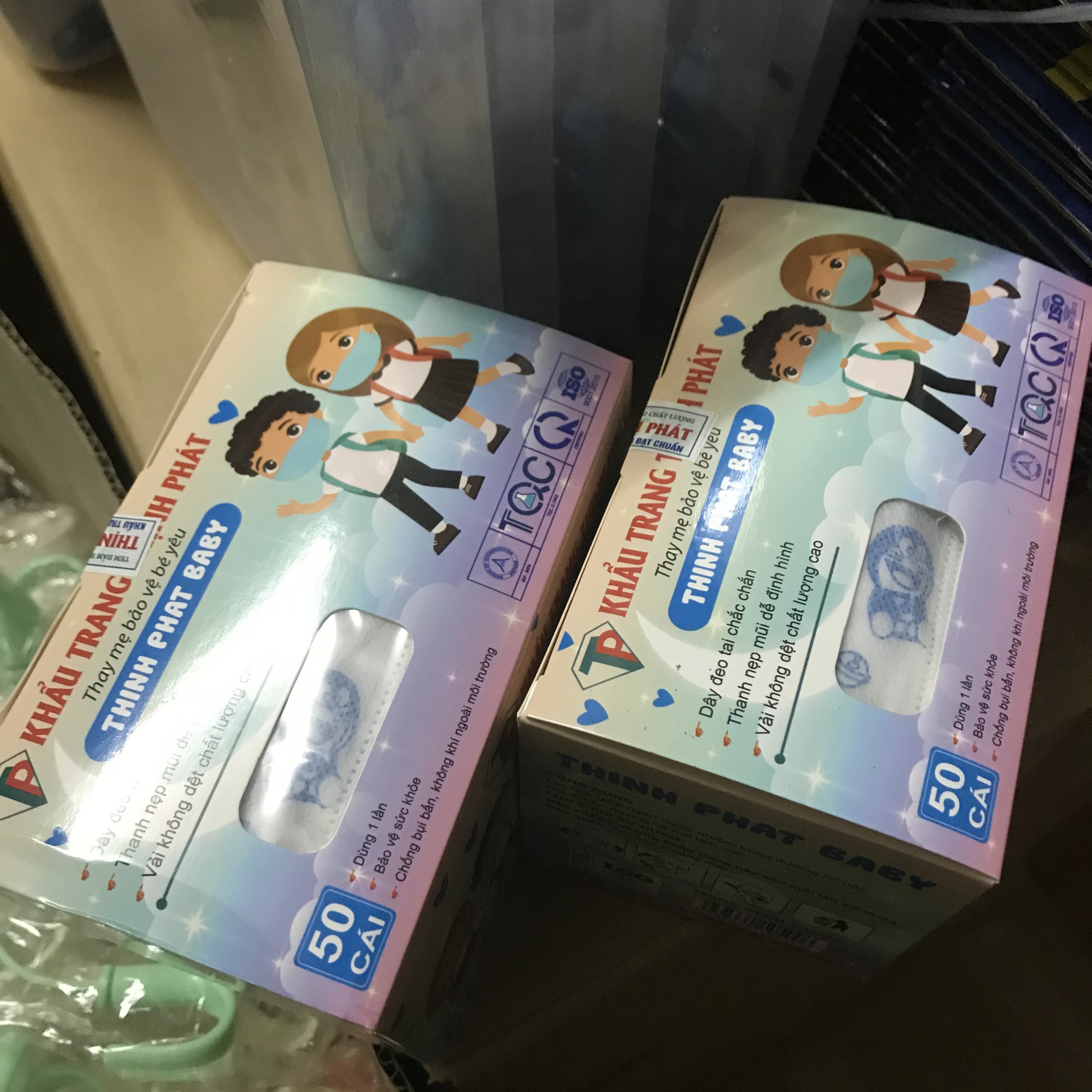 SÉT 5 KHẨU TRANG Y TẾ 4 LỚP THỊNH PHÁT TRẺ EM