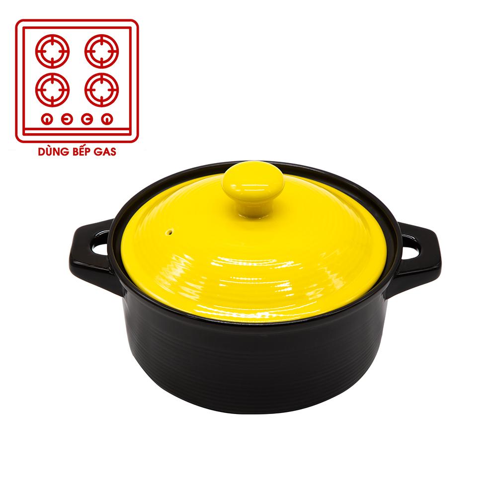 Nồi sứ ROYALCOOKS 3L – Nắp vàng (RC-MO2411)