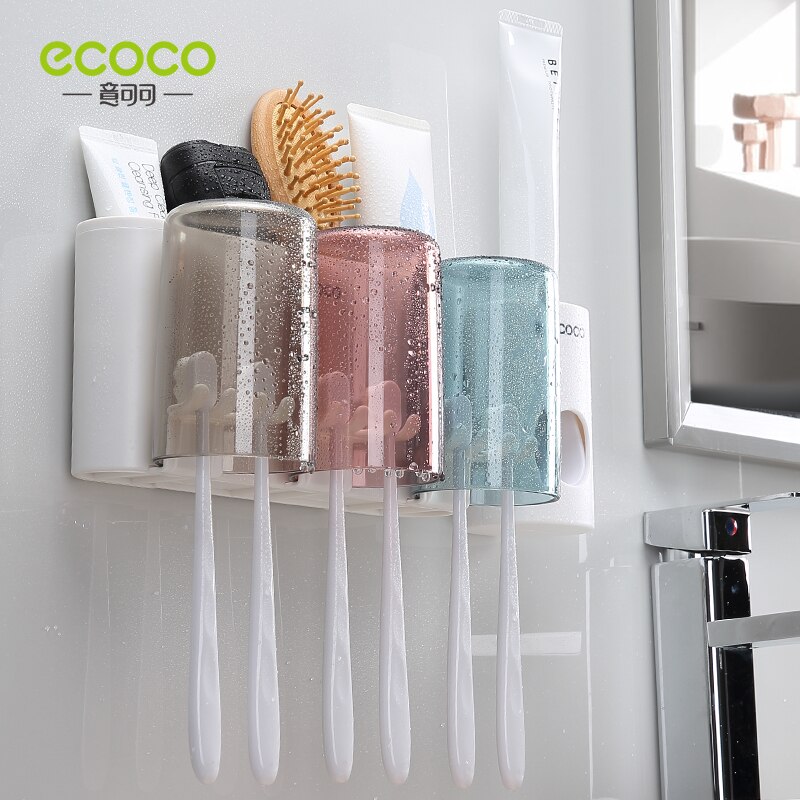 Giá Treo bàn Chải Đánh Răng Kèm 3 Cốc Ecoco 1925