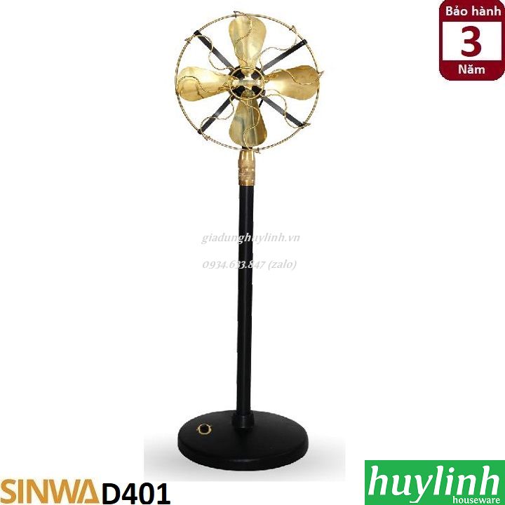 [HCM][Trả góp 0%]Quạt cây đứng kiểu cổ Sinwa D401