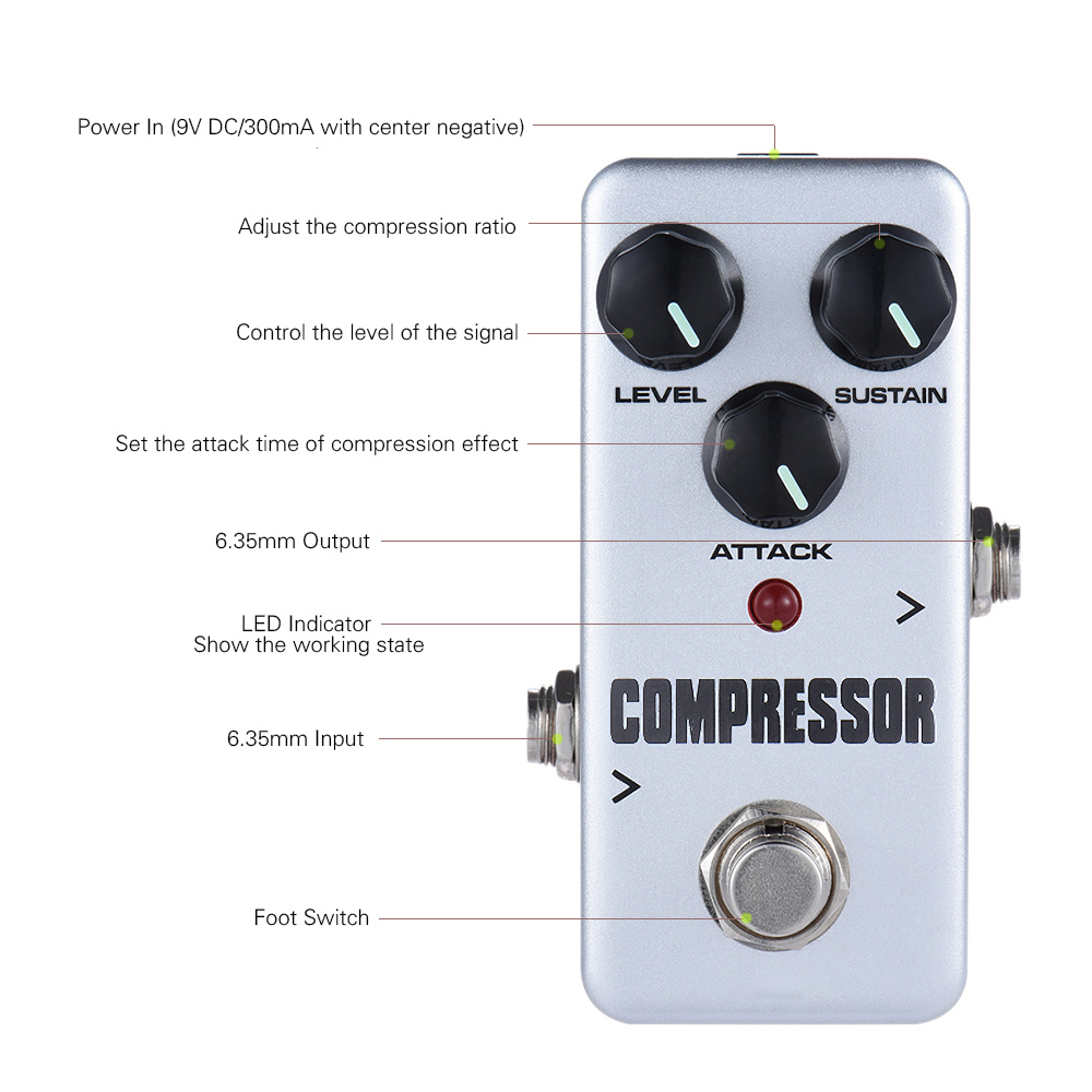 FCP2 Mini Compressor Pedal Portable Guitar Effect Pedal