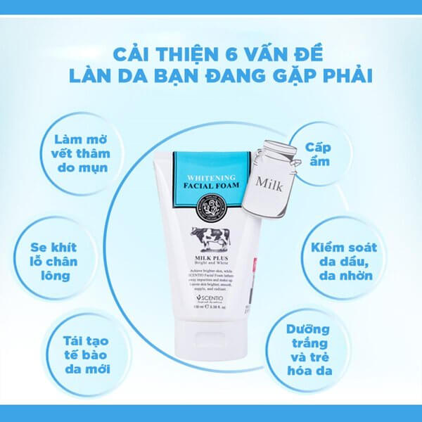 Sữa Rửa Mặt Dưỡng Da Con Bò Milk Plus Thái Lan - Mẫu mới