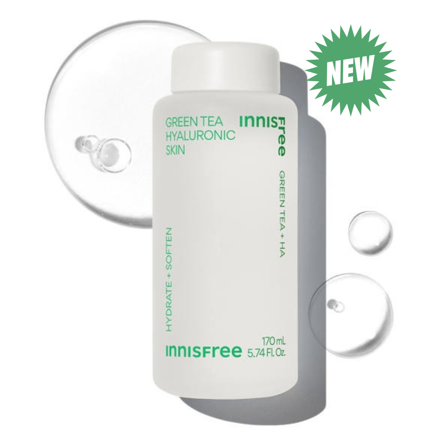 Nước Hoa Hồng Cấp ẩm, phục hồi da trà Xanh Innisfree Green Tea Hyaluronic Skin 170ml