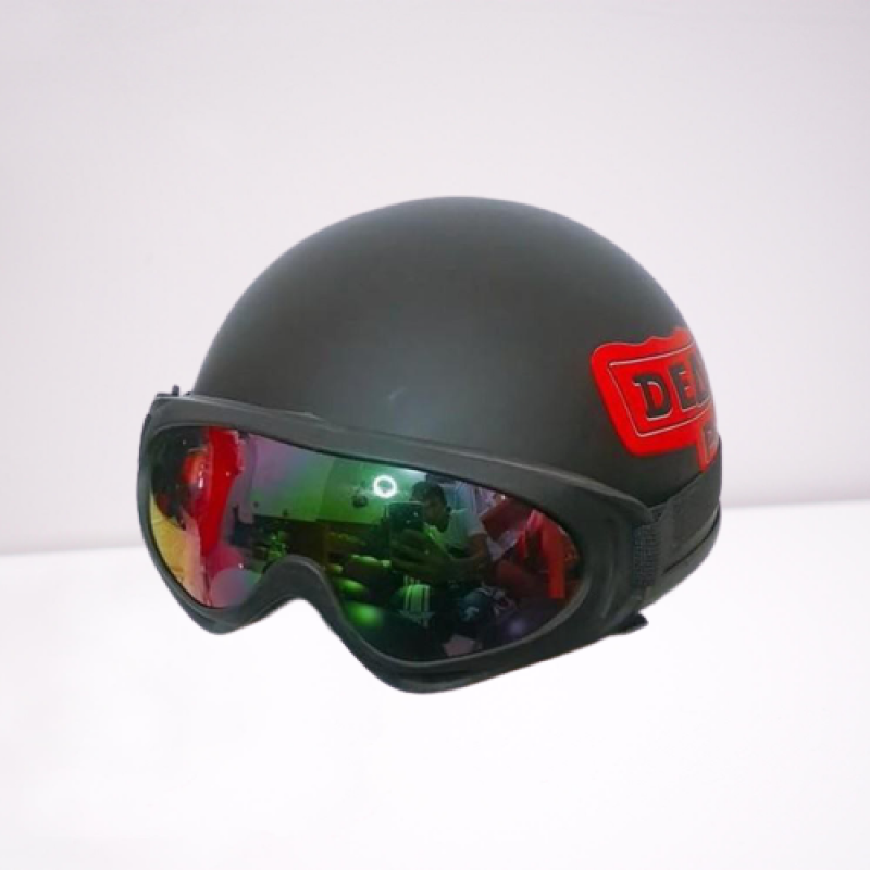 Mũ bảo hiểm nửa đầu Deadpool Tặng kính UV 7 Màu (Mũ phượt 1/2)