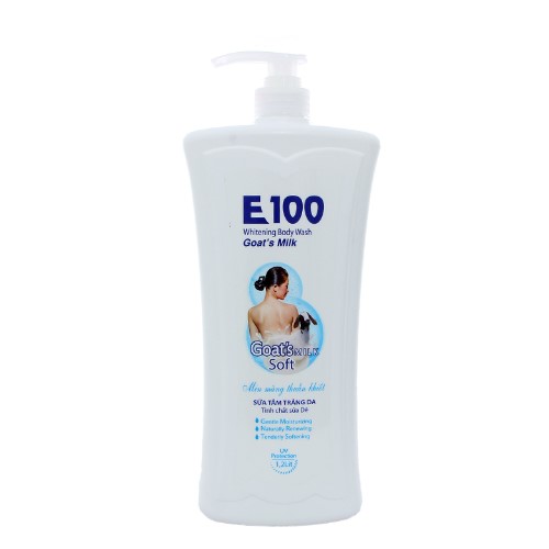 Sữa tắm trắng da E100 tinh chất sữa dê 800ml