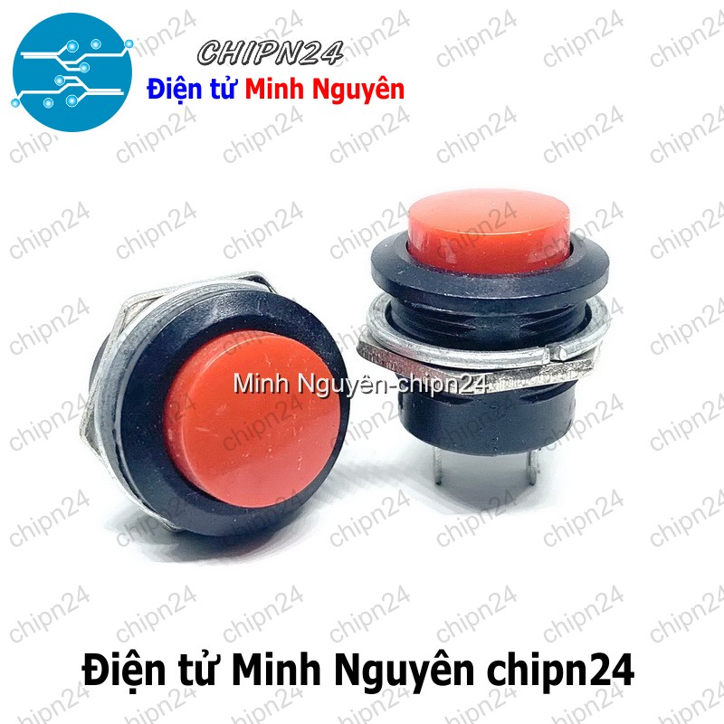 [2 cái] (F78) Nút Nhấn Nhả R13-507 Đỏ (Nút Nhấn Nhả Phi 16MM Đỏ) (Tự nhả, đề reset) - HH001545