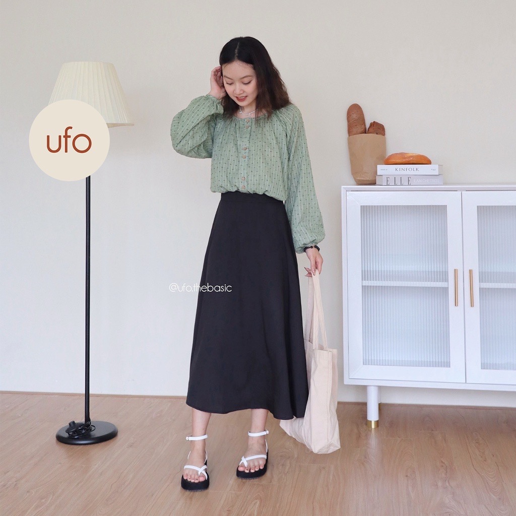[Nhập LAZLOOK99 GIẢM 100K/500K] Áo dài tay cotton đũi mềm tay bồng bềnh - Cloud Blouse - ufo.thebasic