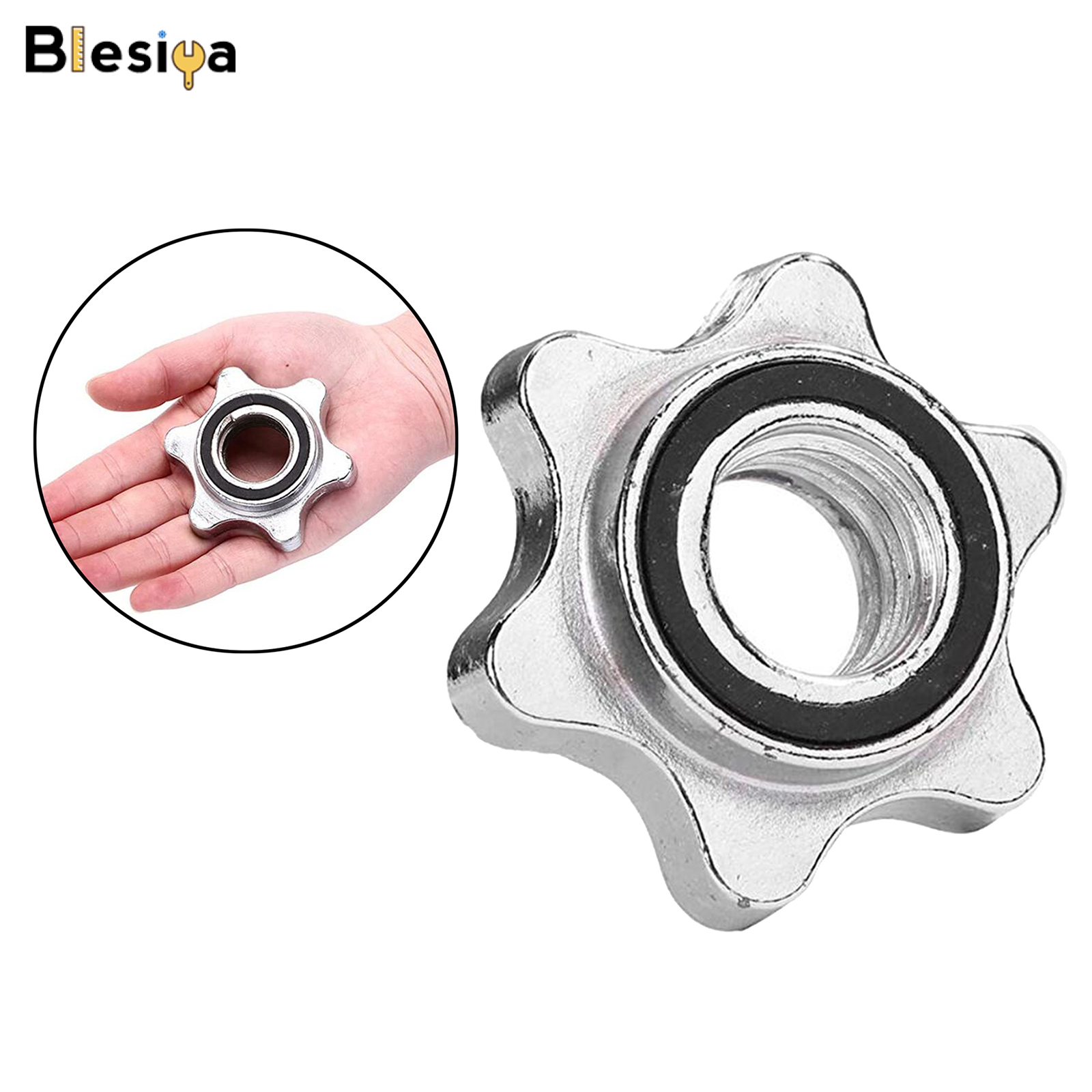 Blesiya Thanh Khóa Xoay Quả Tạ 1Inch Đai Ốc Lục Giác Kẹp Cố Định Kẹp Cổ Áo