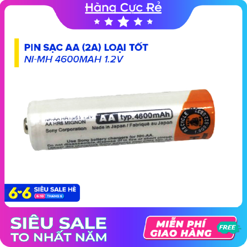 Pin sạc AA (2A) loại tốt Ni-MH 4600mAh 1.2V - Pin tiểu Cycle Energy Rechargeable (1 viên) - Shop Hàng Cực Rẻ