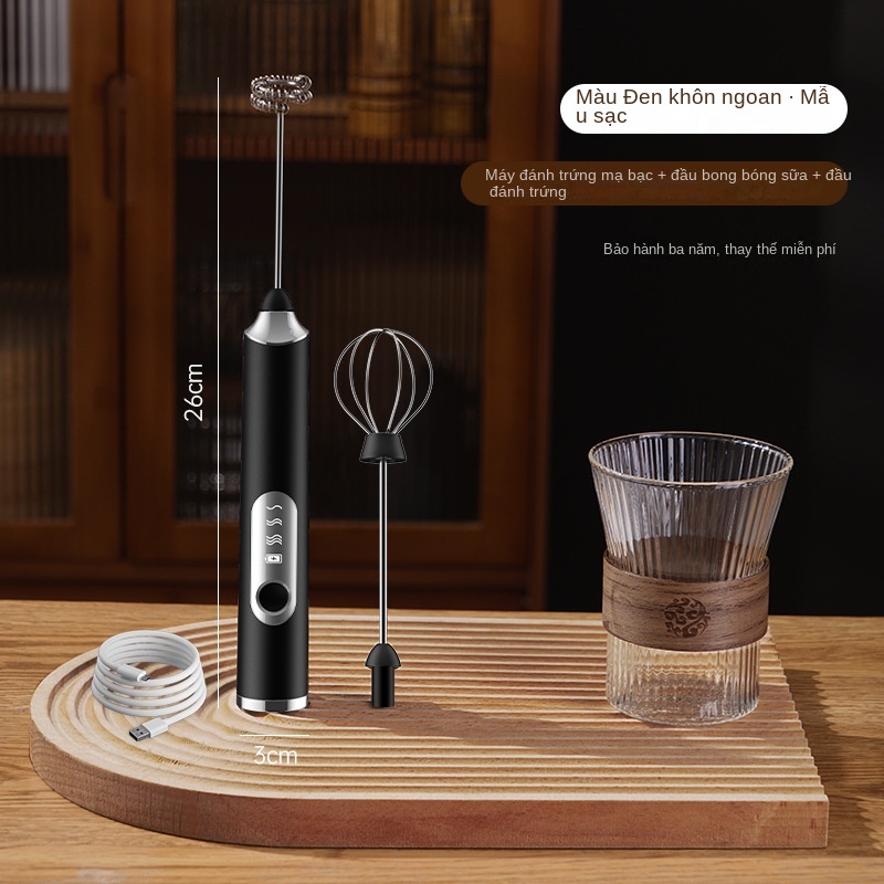 Máy Đánh Trứng Cầm Tay Mini Cao Cấp , Máy Tạo Bọt Cafe