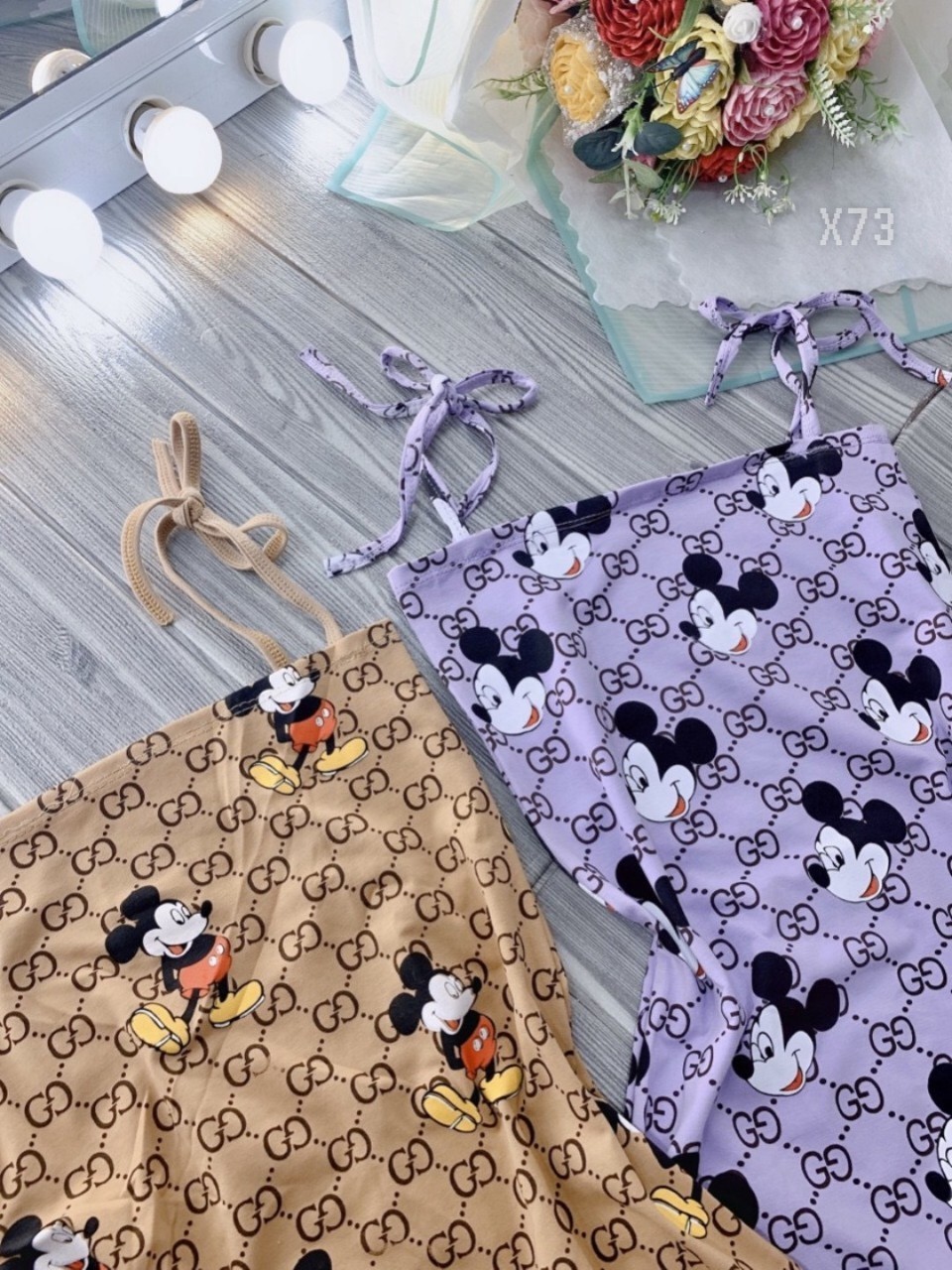 Đầm body 2 dây hoạt hình-ZU