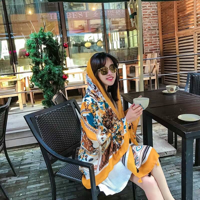 Khăn Choàng Boho Cao Cấp Loại Dày ( Ảnh Thật )