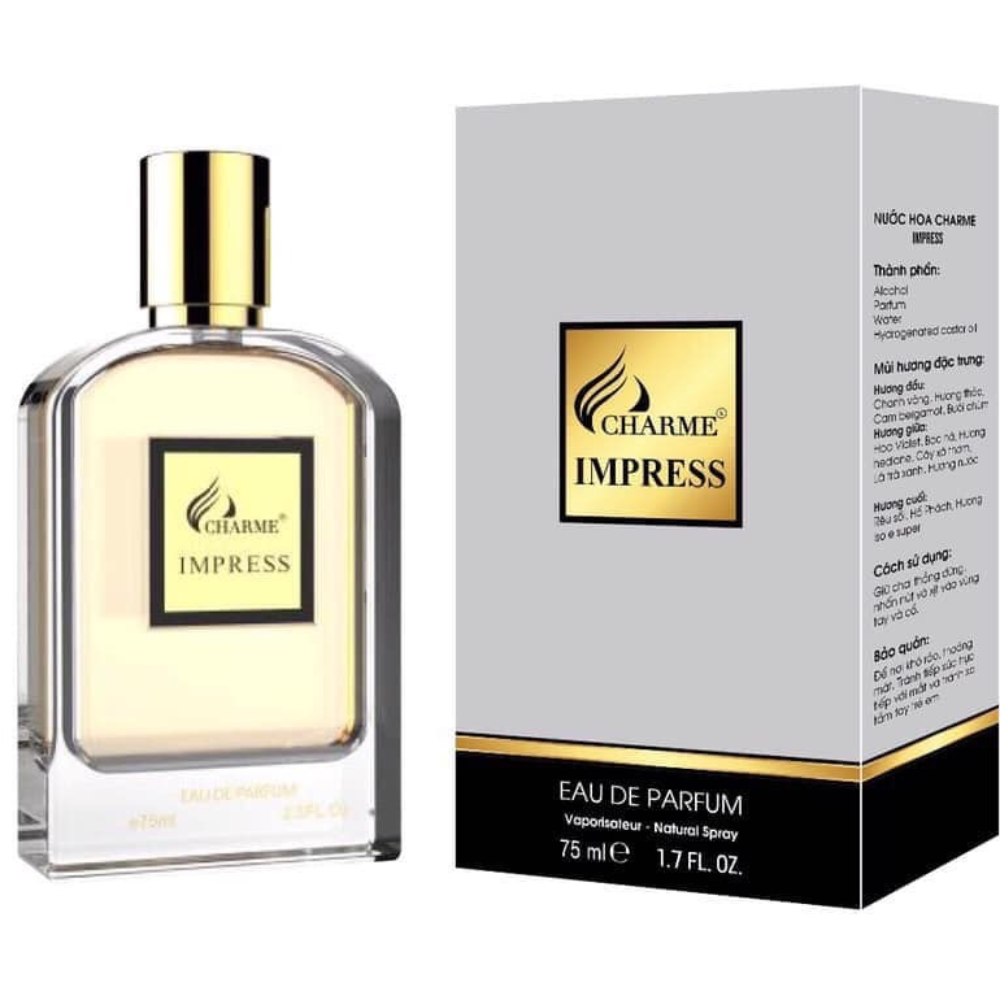 Nước Hoa Nam CHARME IMPRESS 75ml Lưu Hương Lâu Lịch Lãm, Độc Đáo_Nước Hoa Chính Hãng