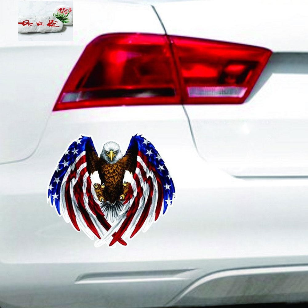 Tem Decal Đại bàng họa tiết cờ Mỹ