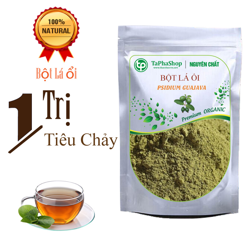 [Hàng công ty chất lượng cao] Bột lá ổi nguyên chất 500g - tấn phát - Chuyên dùng để pha trà