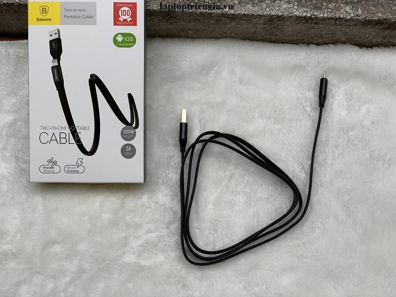 Cáp sạc iphone thương hiêu Baseus cao cấp - 1.2m - bảo vệ điện thoại