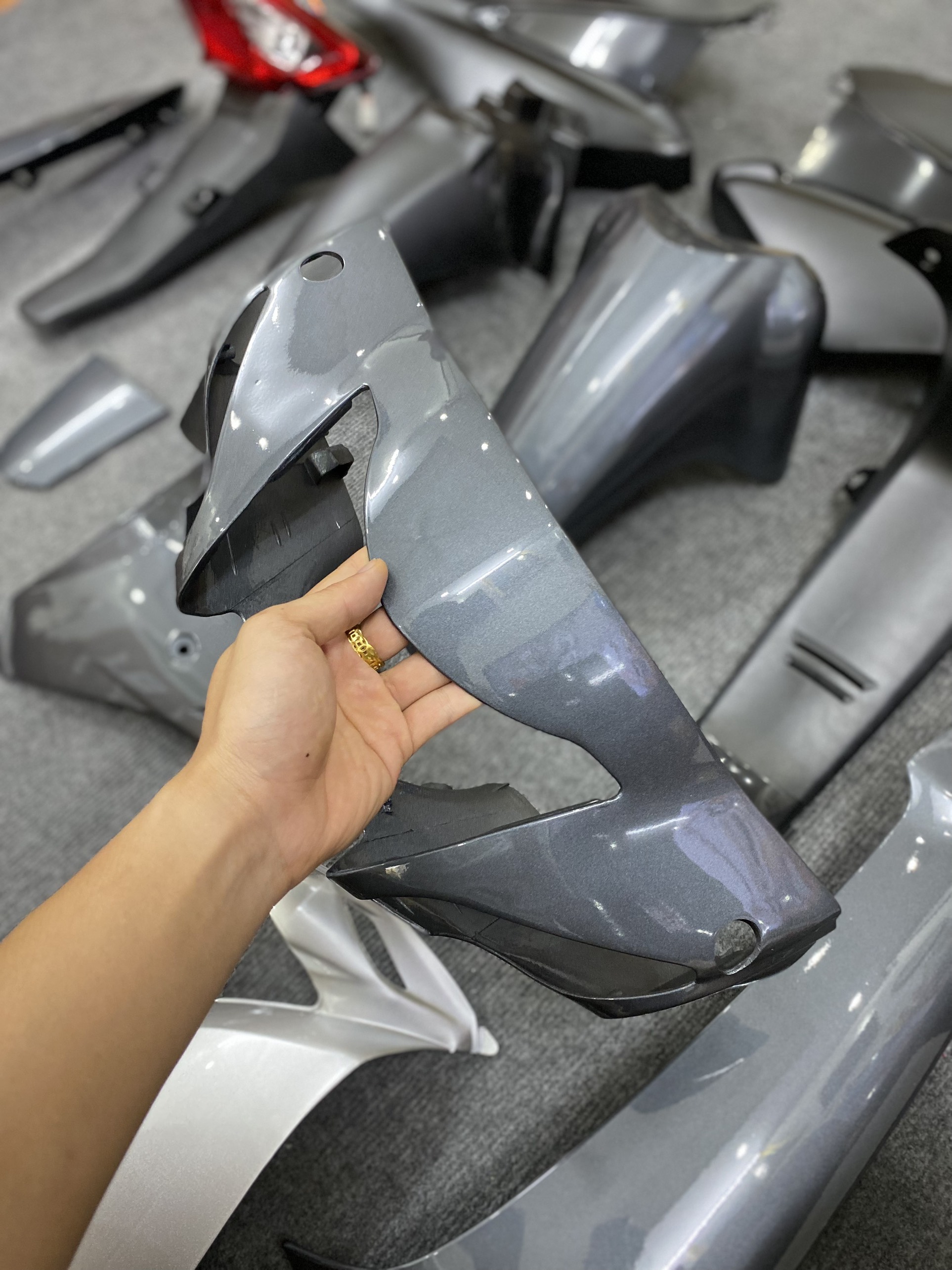BỘ VỎ NHỰA Wave A - Wave Anpha - Wave Rs TÍM ( kèm tem ).
