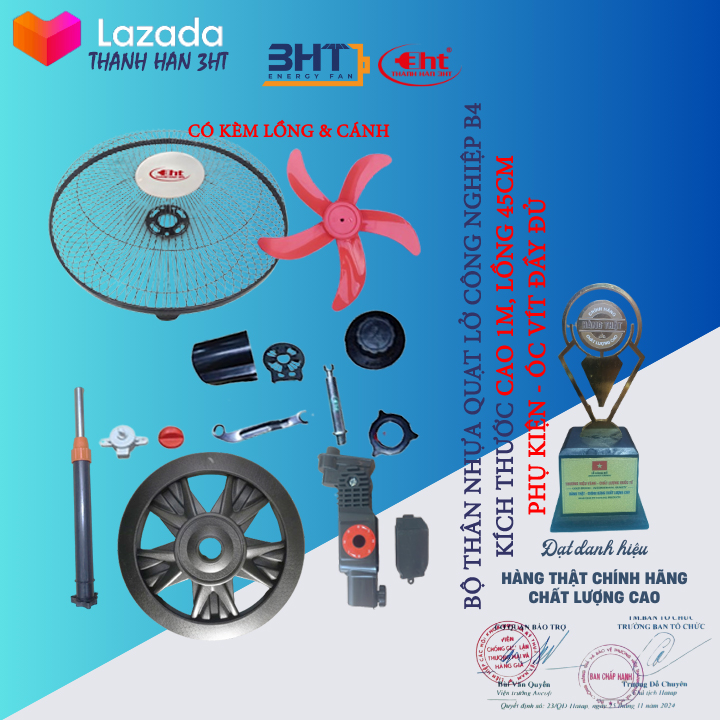 COMBO 5 BỘ * VỎ QUẠT LỠ CÔNG NGHIỆP B3, B4 ,B5