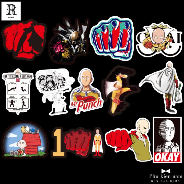 Sticker PVC Chống nước Hình dán One Punch Man ST-016